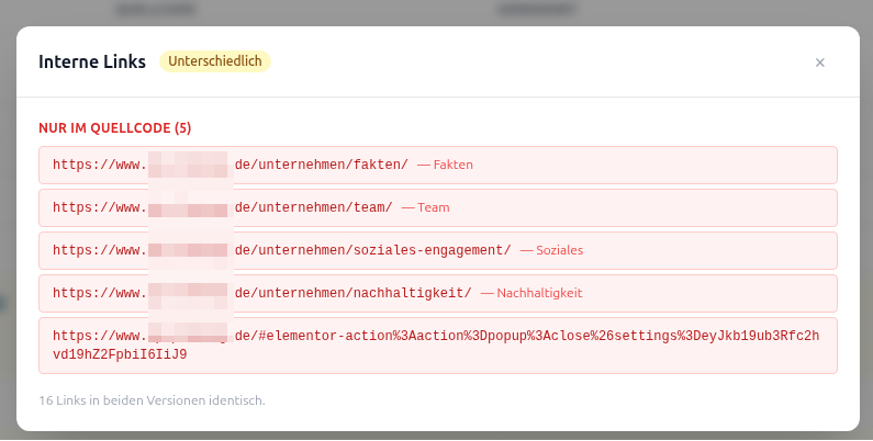 JS Rendering Check: Fehlende interne Men&uuml;-Links &ndash; nur im HTML-Quellcode vorhanden, nicht im gerendertem JavaScript